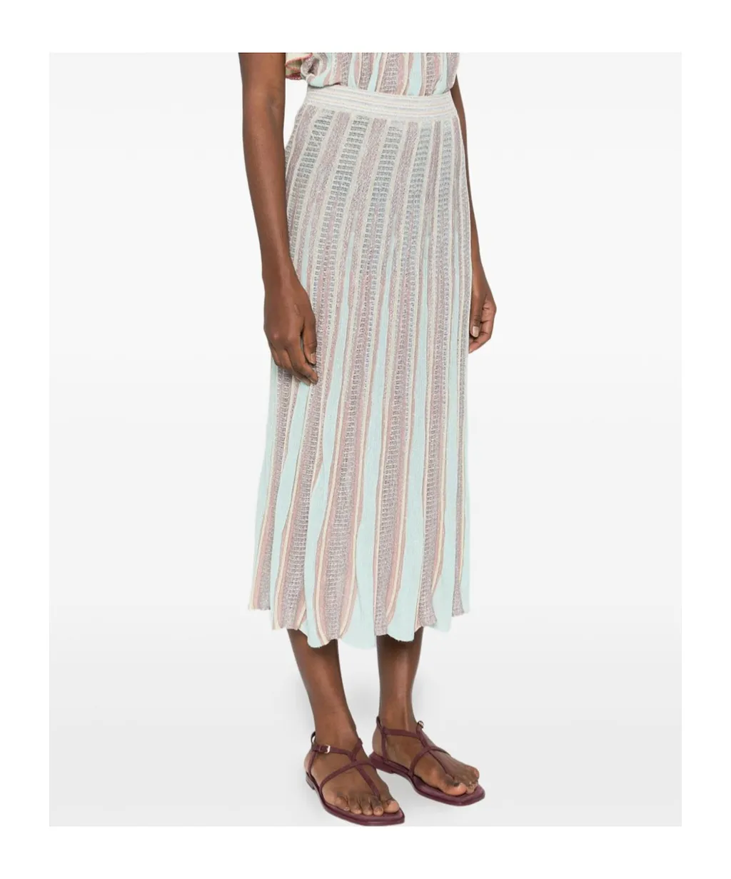 Striped Midi Skirt