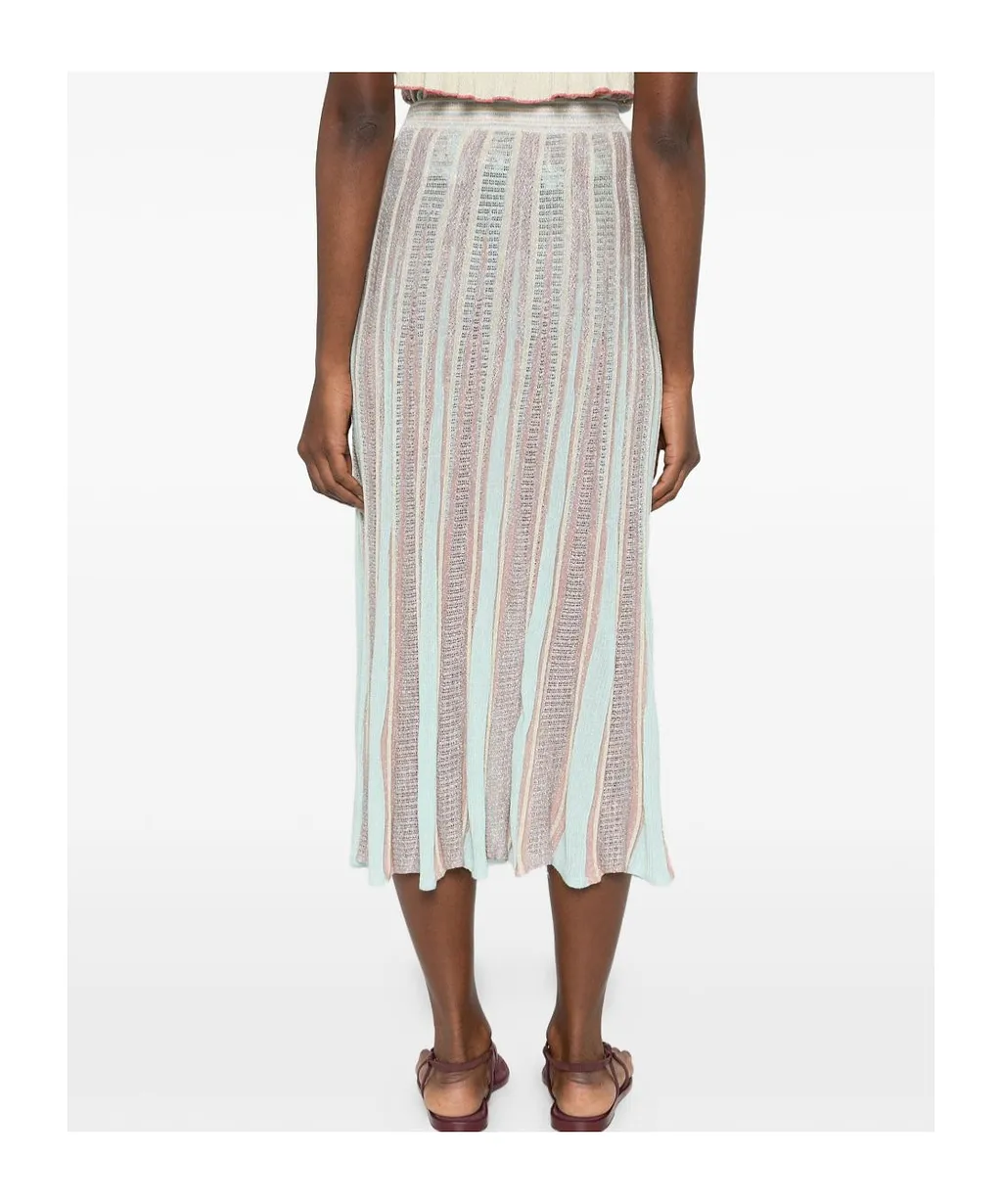 Striped Midi Skirt