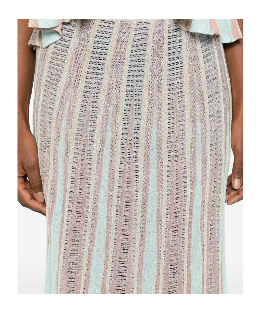 Striped Midi Skirt