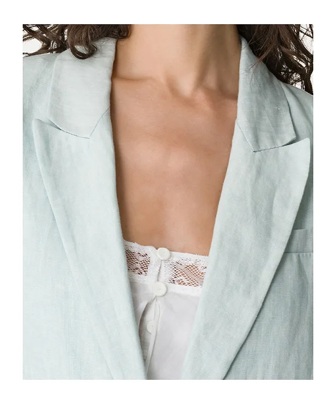 Notched Lapels Single-Breasted Blazer