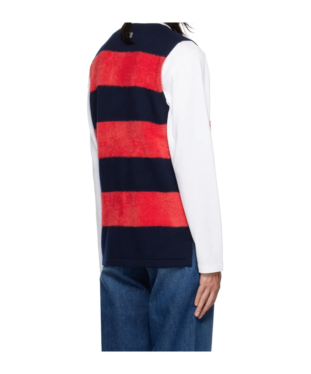 Knitted Striped Polo Shirt