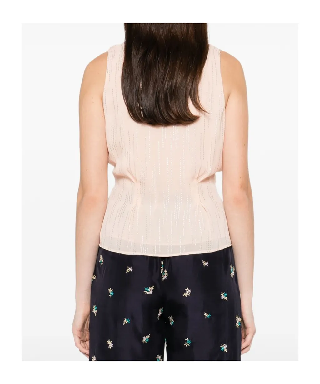 Sleeveless Draped Top