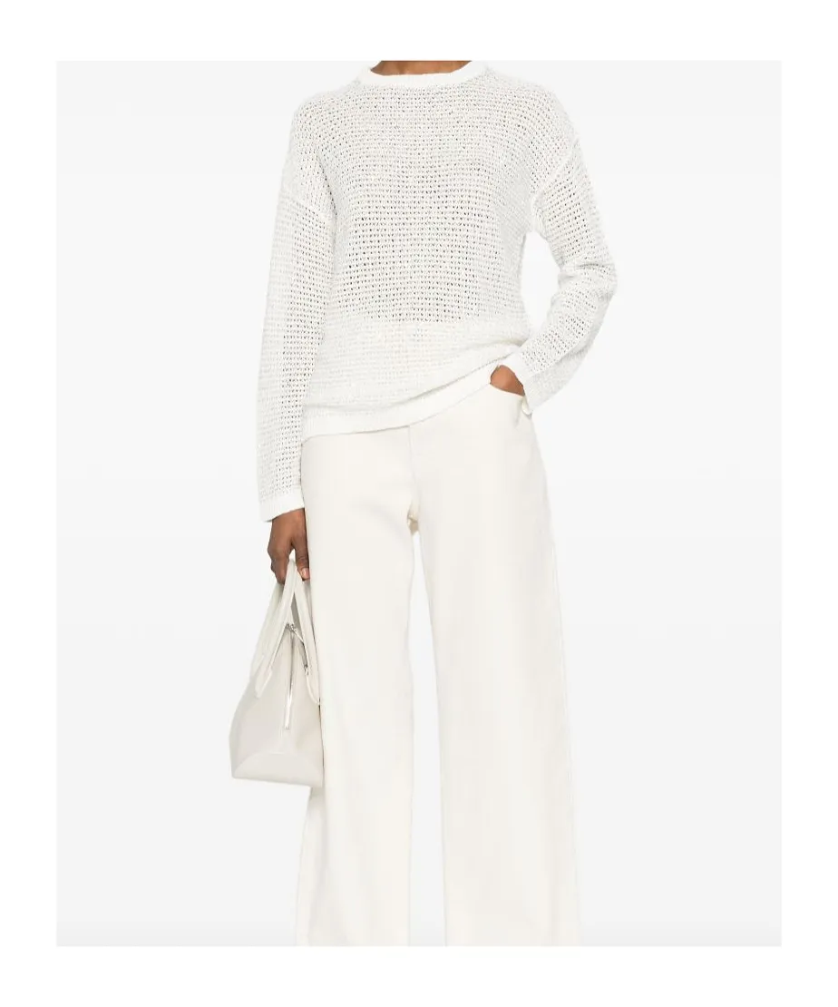Fabiana Filippi Open-Knit Sequinned Knitted Sweater