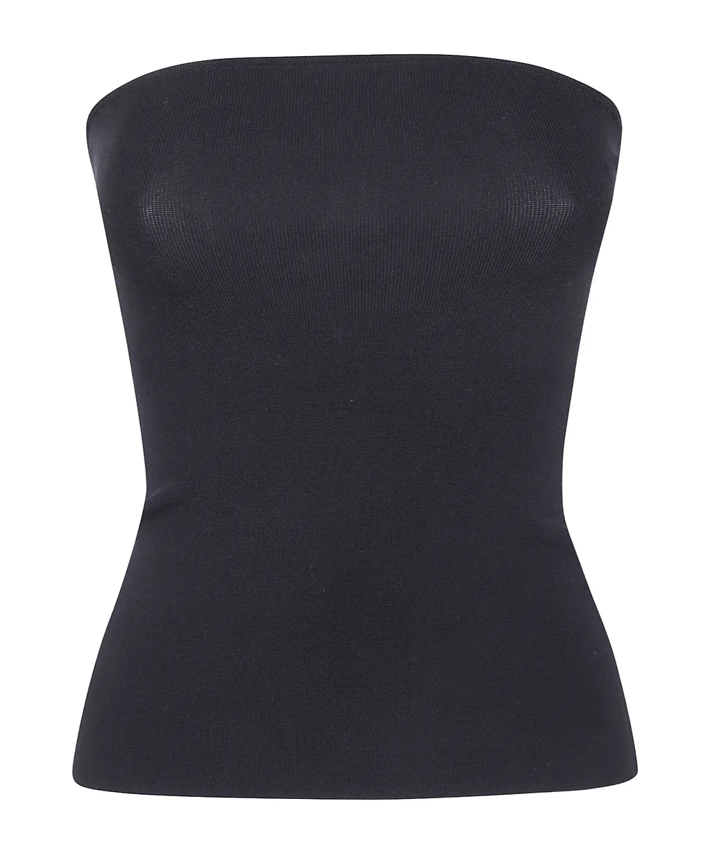 Ribbed-Knit Strapless Top