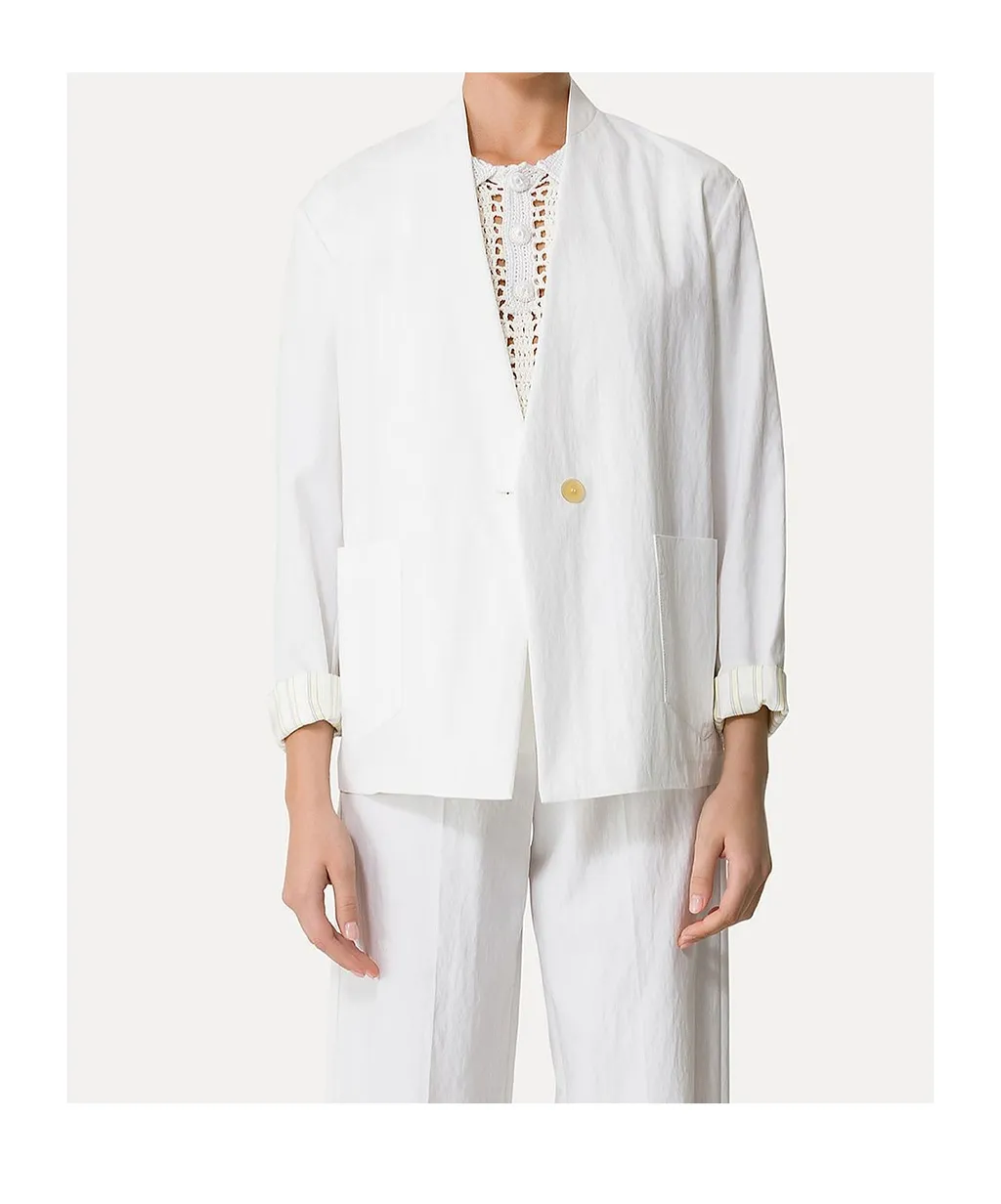 Twill-Weave Blazer