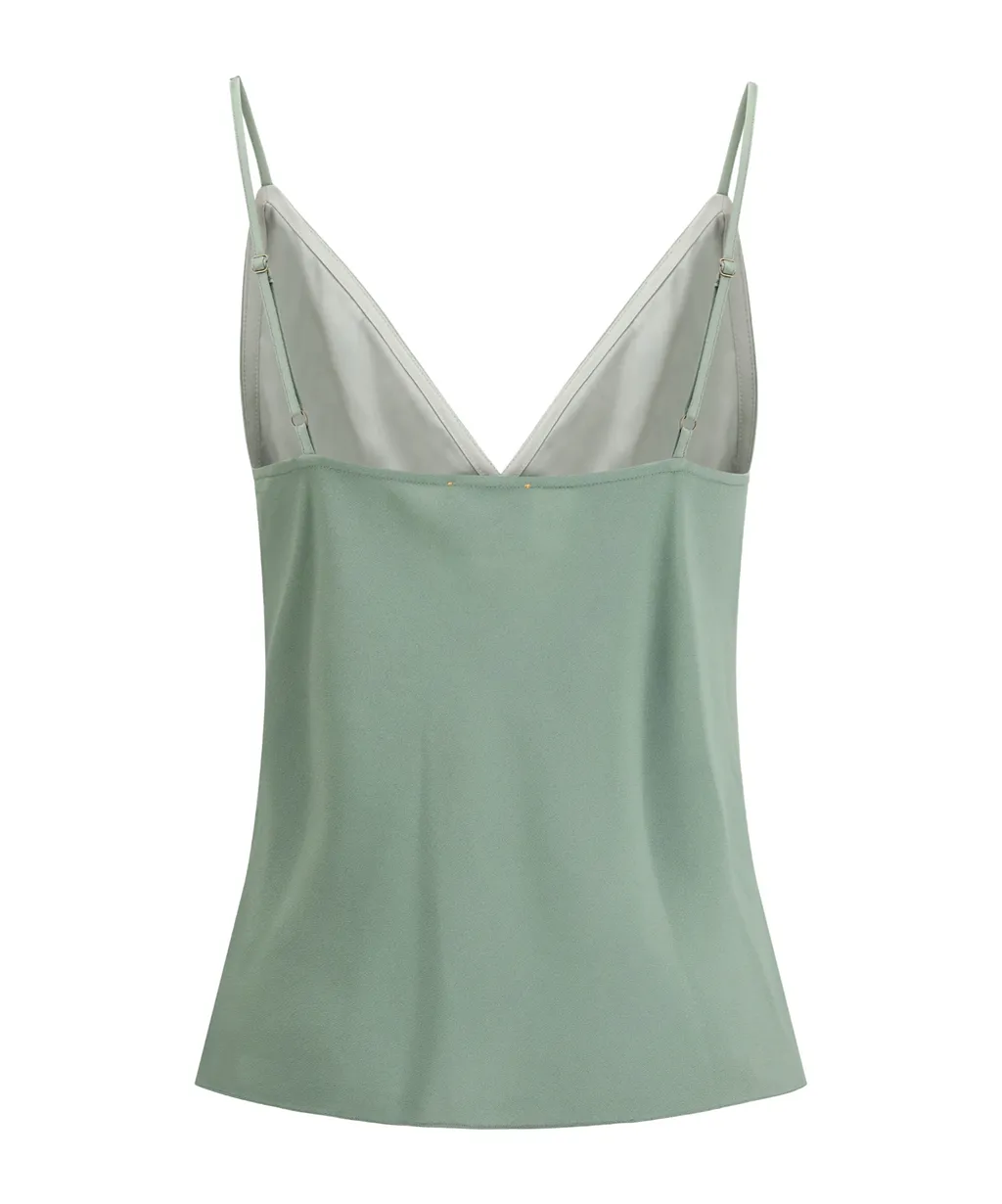 V-Neck Satin Top