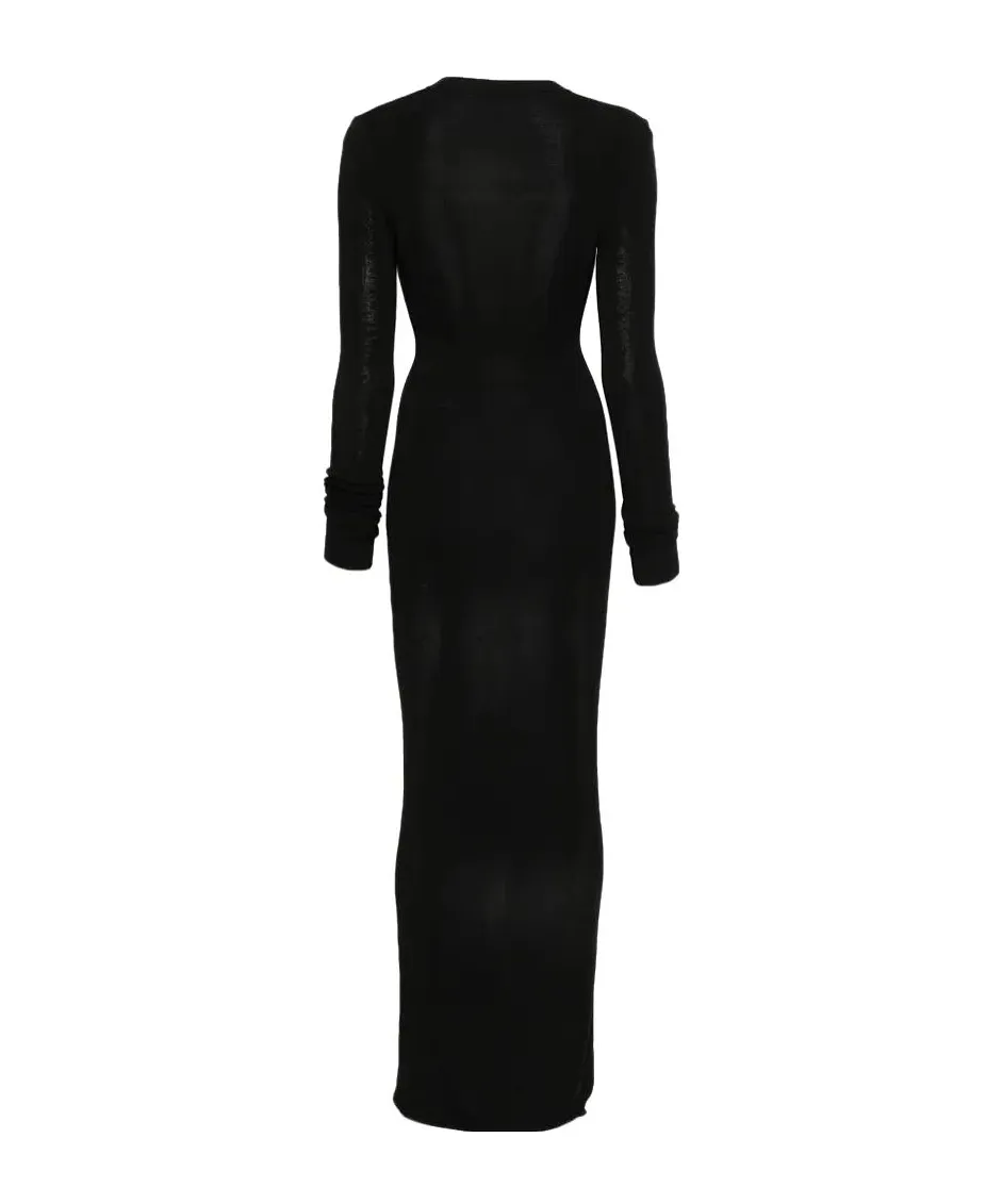 Entire Studios Long Sleeve V-Neck Knitted Dress
