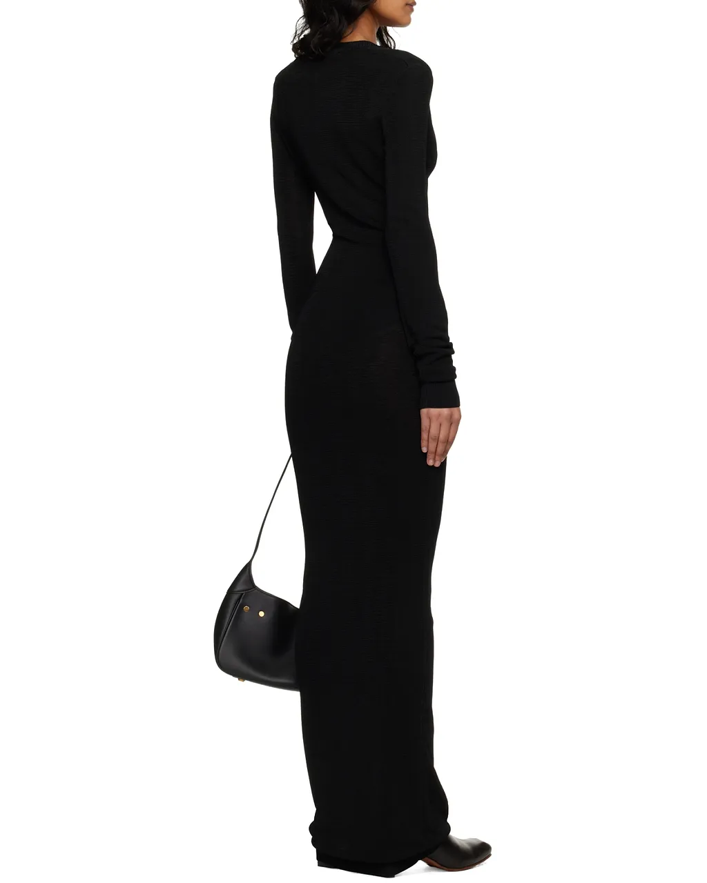 Entire Studios Long Sleeve V-Neck Knitted Dress