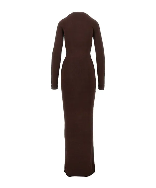 Entire Studios Long Sleeve V-Neck Knitted Dress