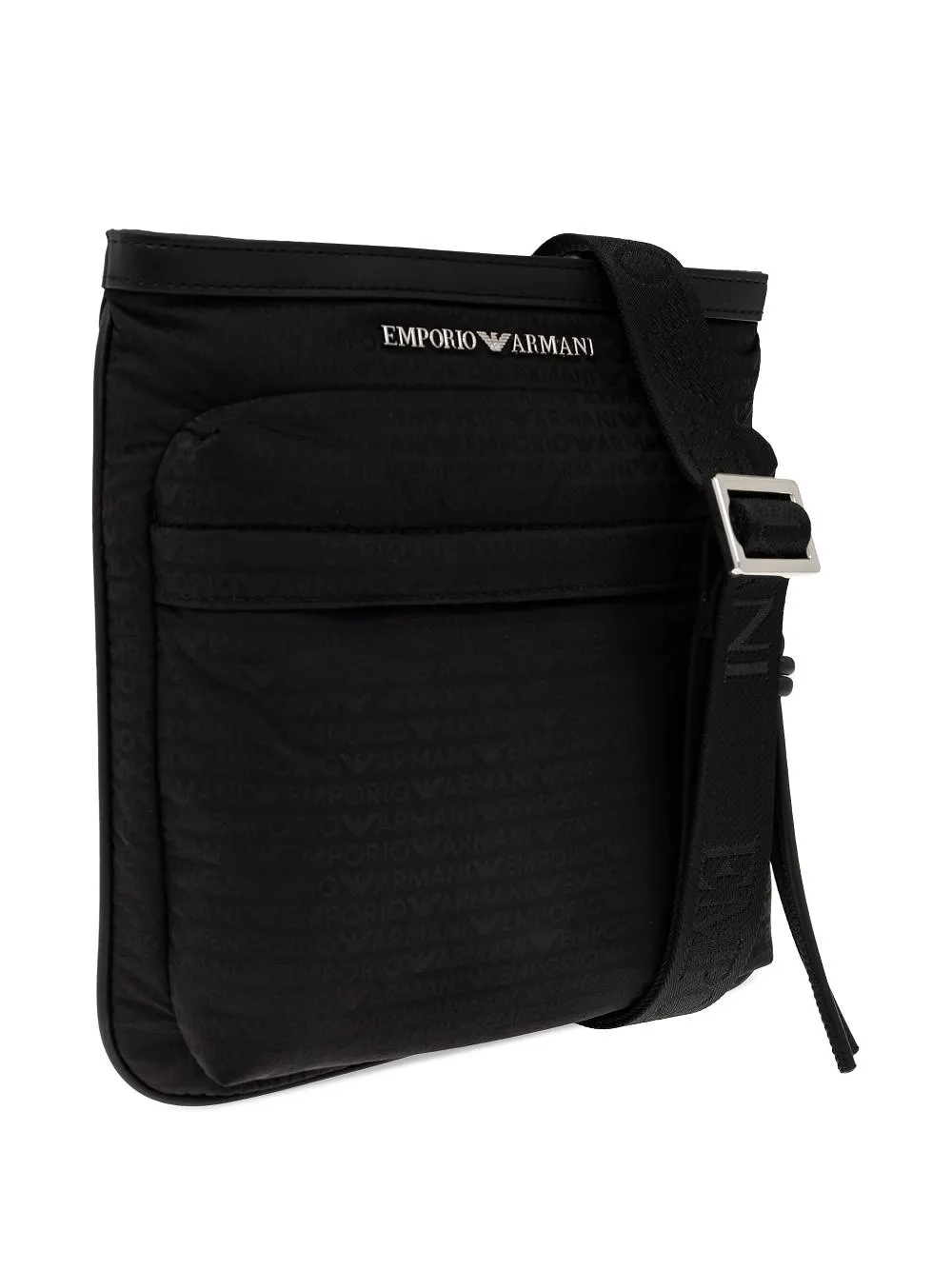 Emporio Armani Logo Plaque Zip-Up Crossbody Bag