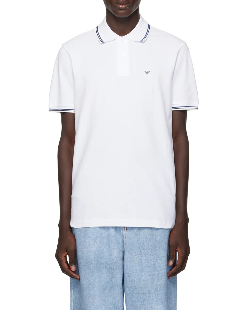 Emporio Armani Logo Printed Short Sleeved Polo Shirt