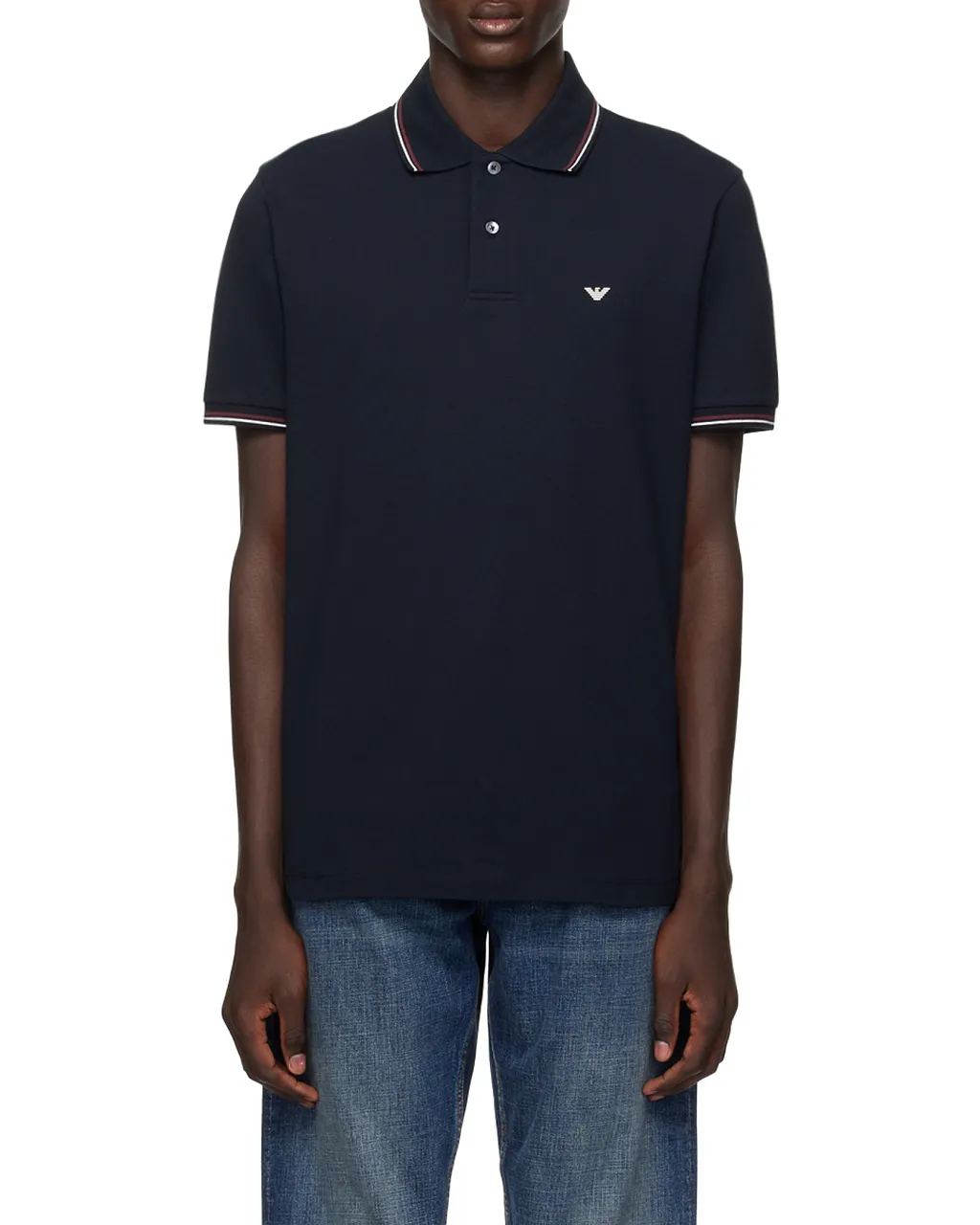 Emporio Armani Logo Printed Short Sleeved Polo Shirt