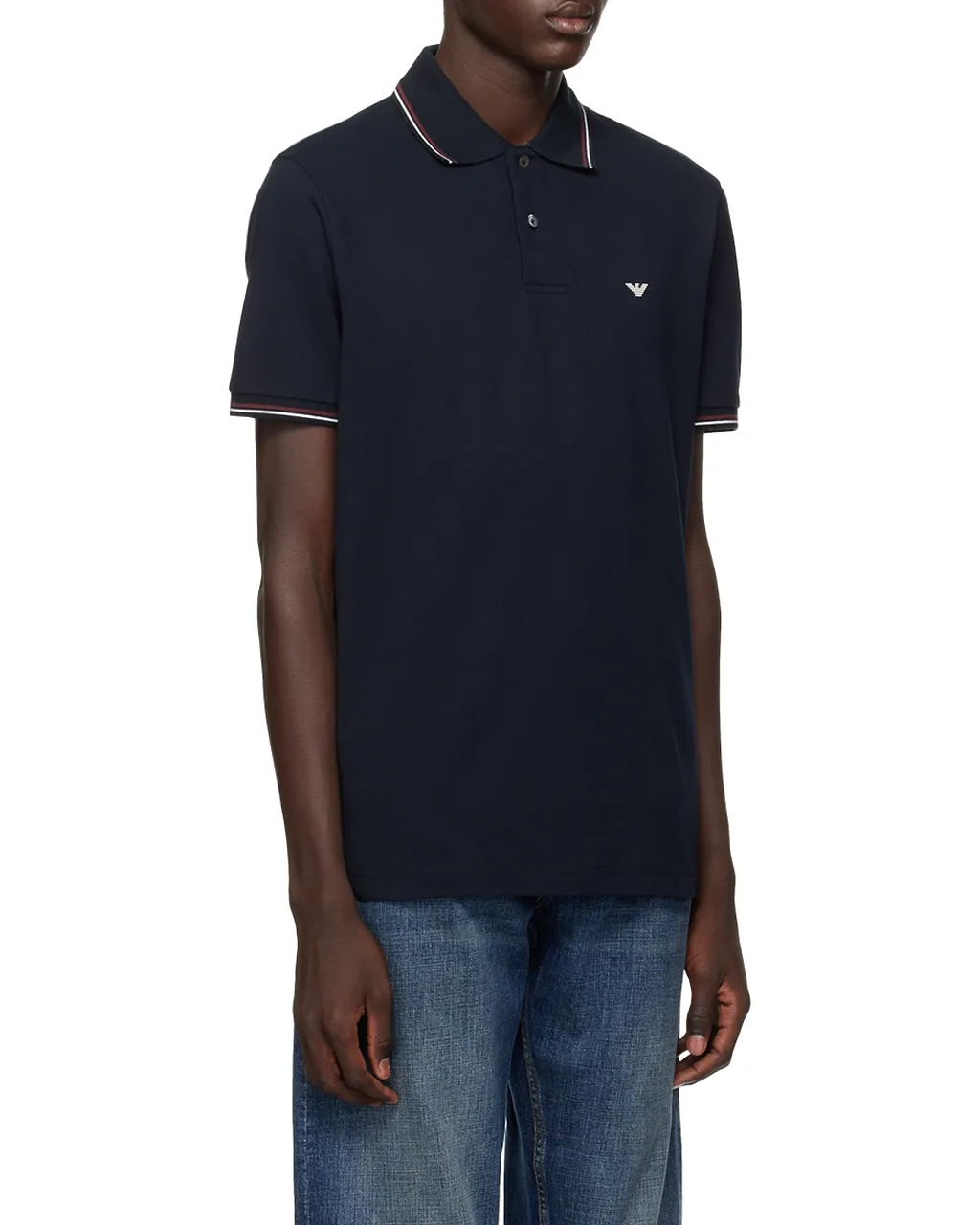 Emporio Armani Logo Printed Short Sleeved Polo Shirt