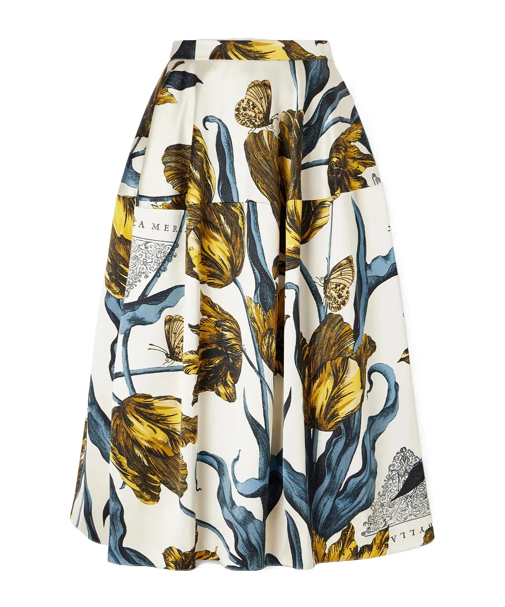 Floral Print Midi Skirt