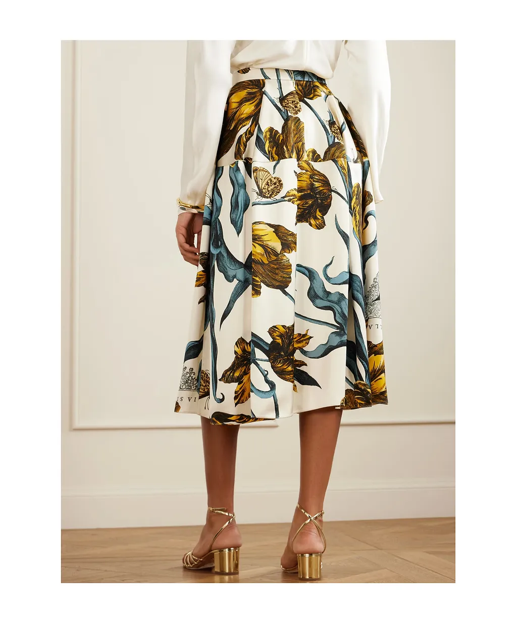 Floral Print Midi Skirt