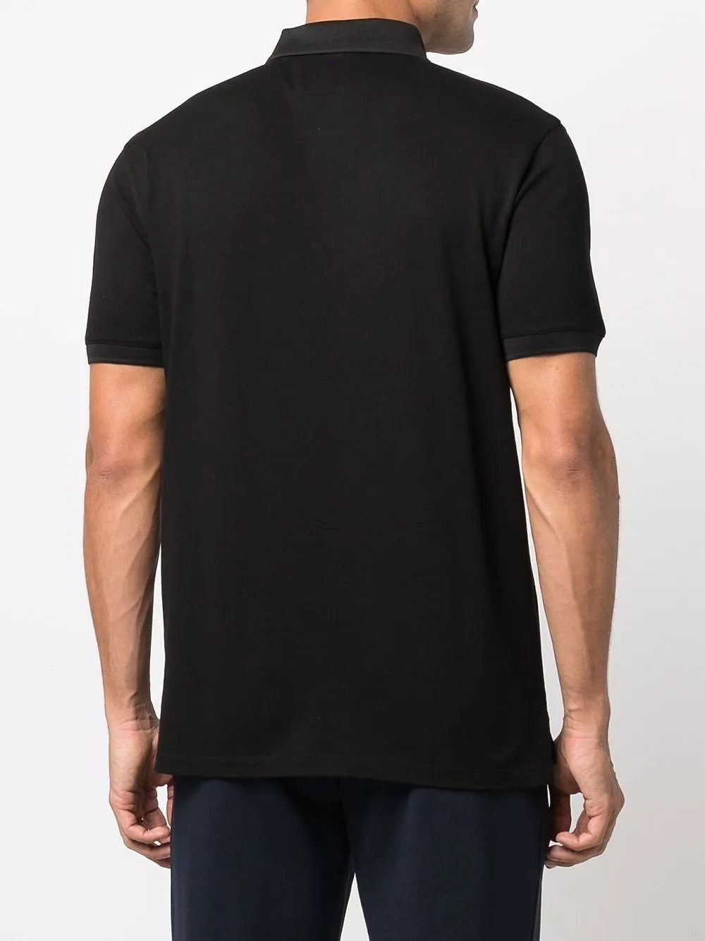 Emporio Armani Micro Eagle Mercerised Pique Polo Shirt