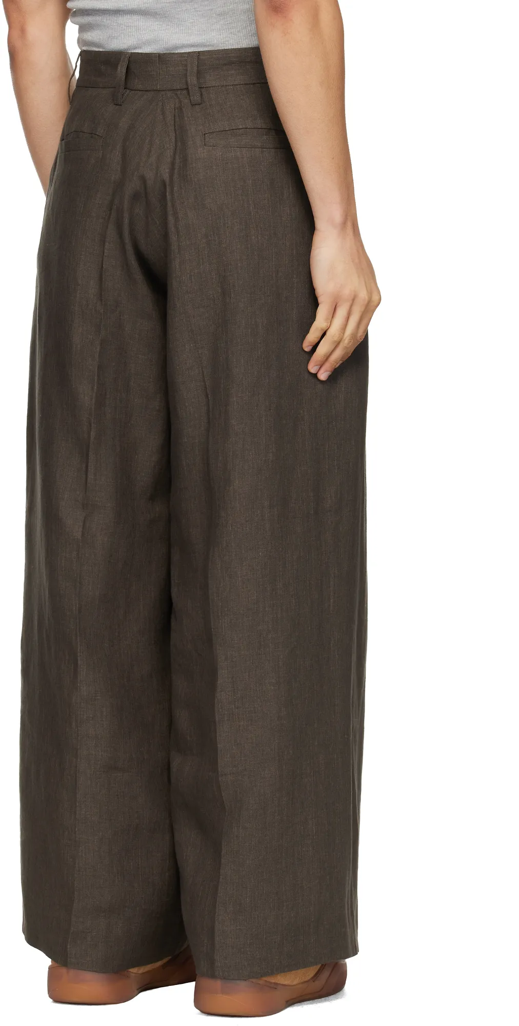 Erl Wide-Leg Linen Pants