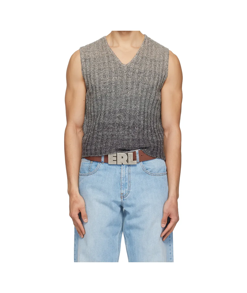 Wool Gradient Knitted Vest