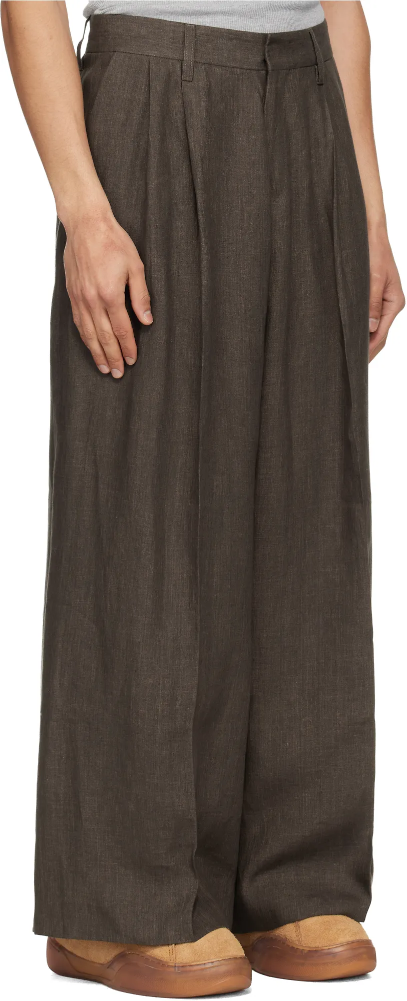 Erl Wide-Leg Linen Pants