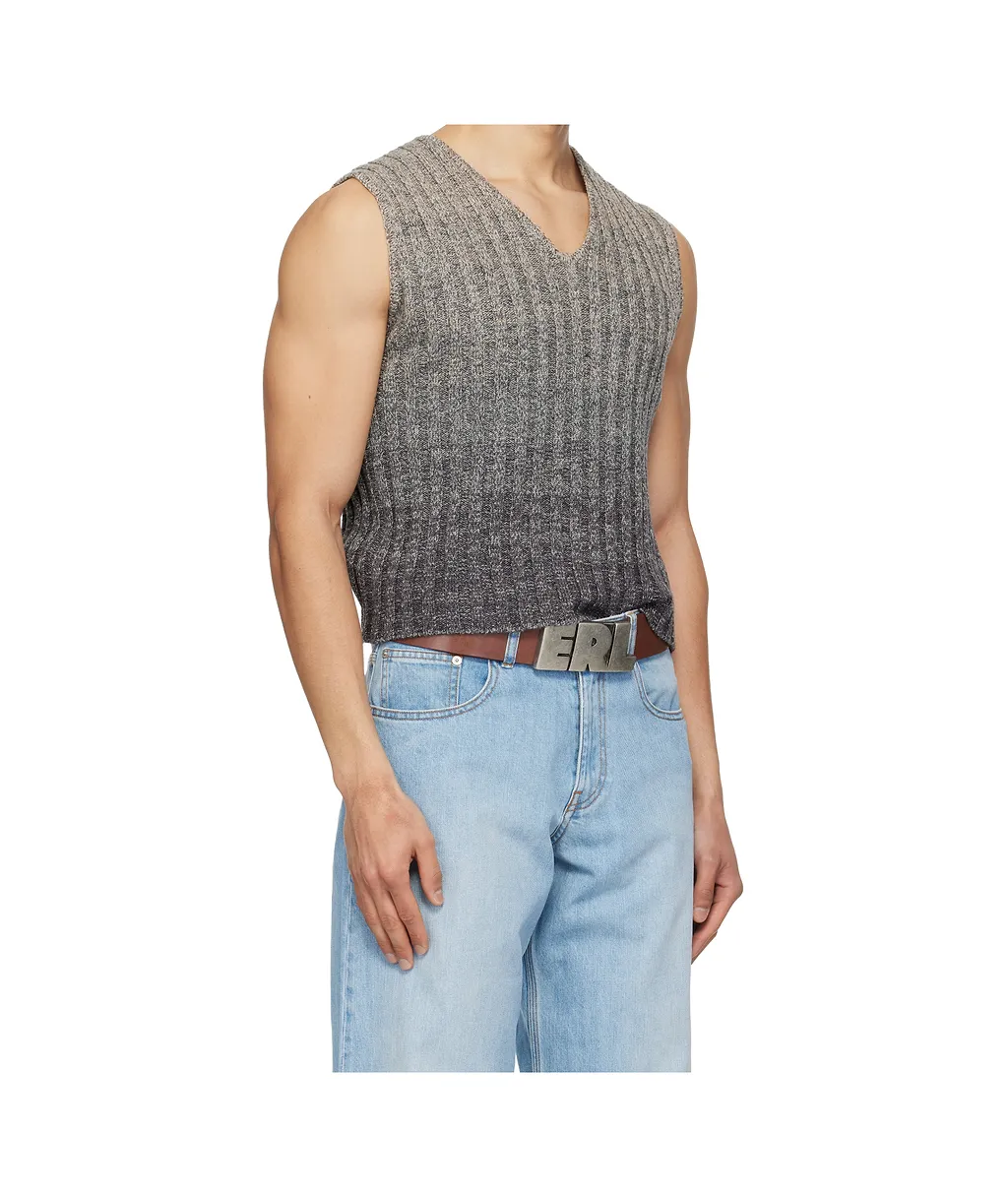 Wool Gradient Knitted Vest