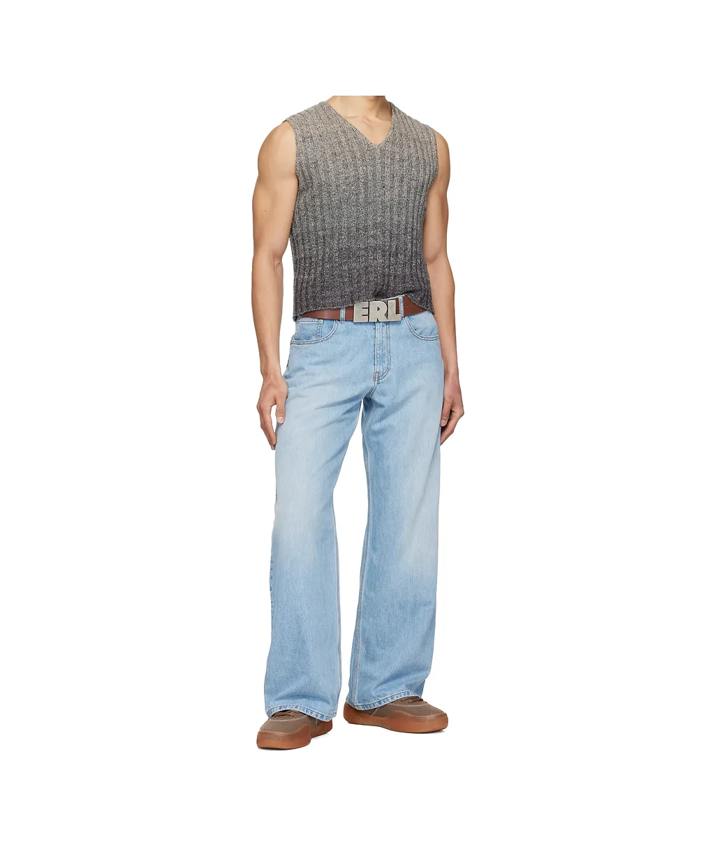 Wool Gradient Knitted Vest