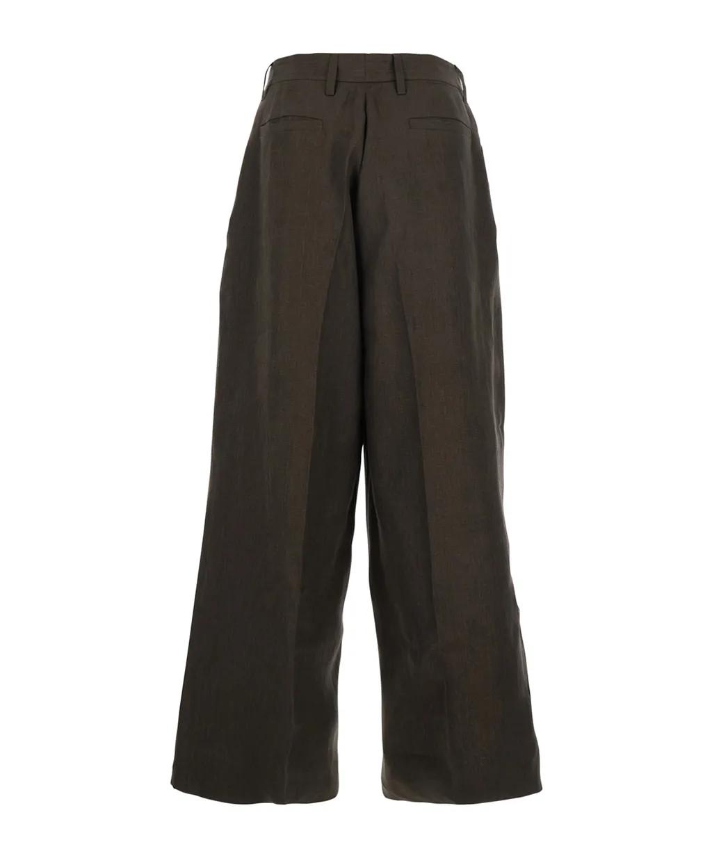 Erl Wide-Leg Linen Pants