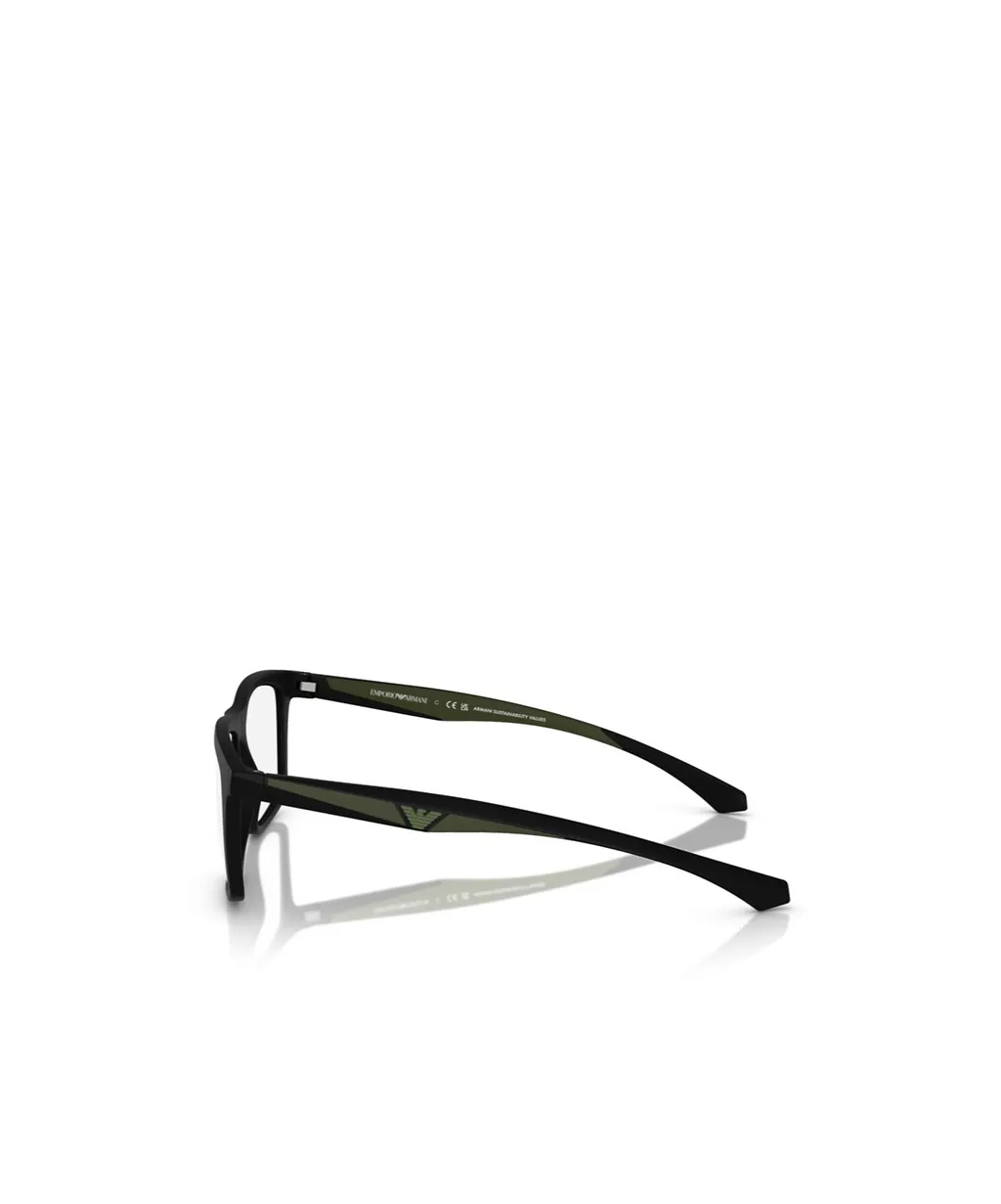 Emporio Armani Square-Frame Clip-On Glasses