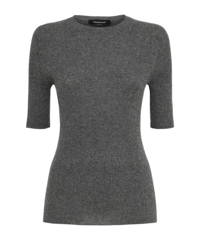 Ribbed S/S Sweater