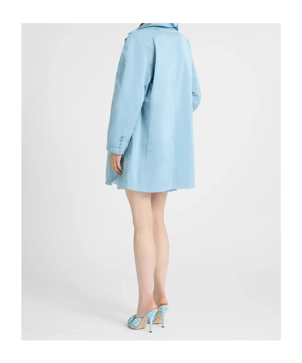 Button-Front Collared Single-Breasted Coat