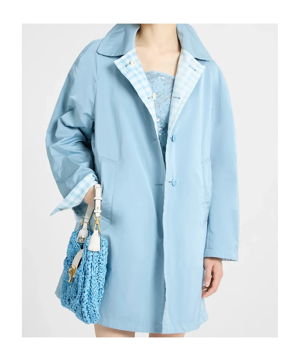 Button-Front Collared Single-Breasted Coat