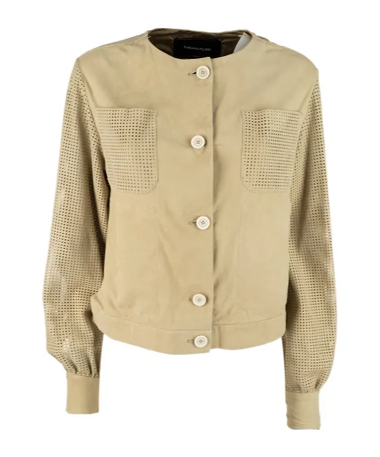 Perforated-Sleeves Jacket