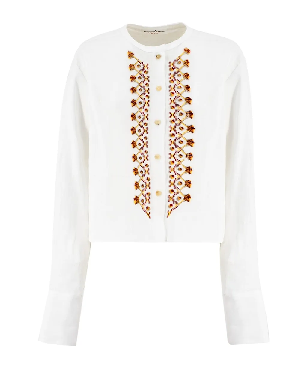 Ermanno Scervino Embroidered Button-Up Top