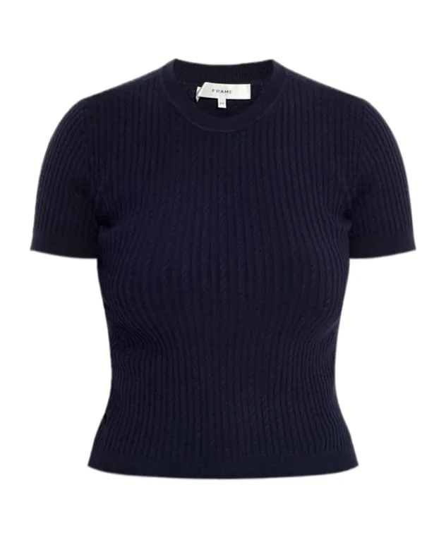 Frame Short Sleeve Crewneck Top