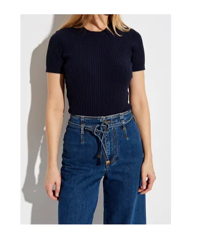 Frame Short Sleeve Crewneck Top
