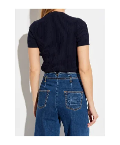 Frame Short Sleeve Crewneck Top