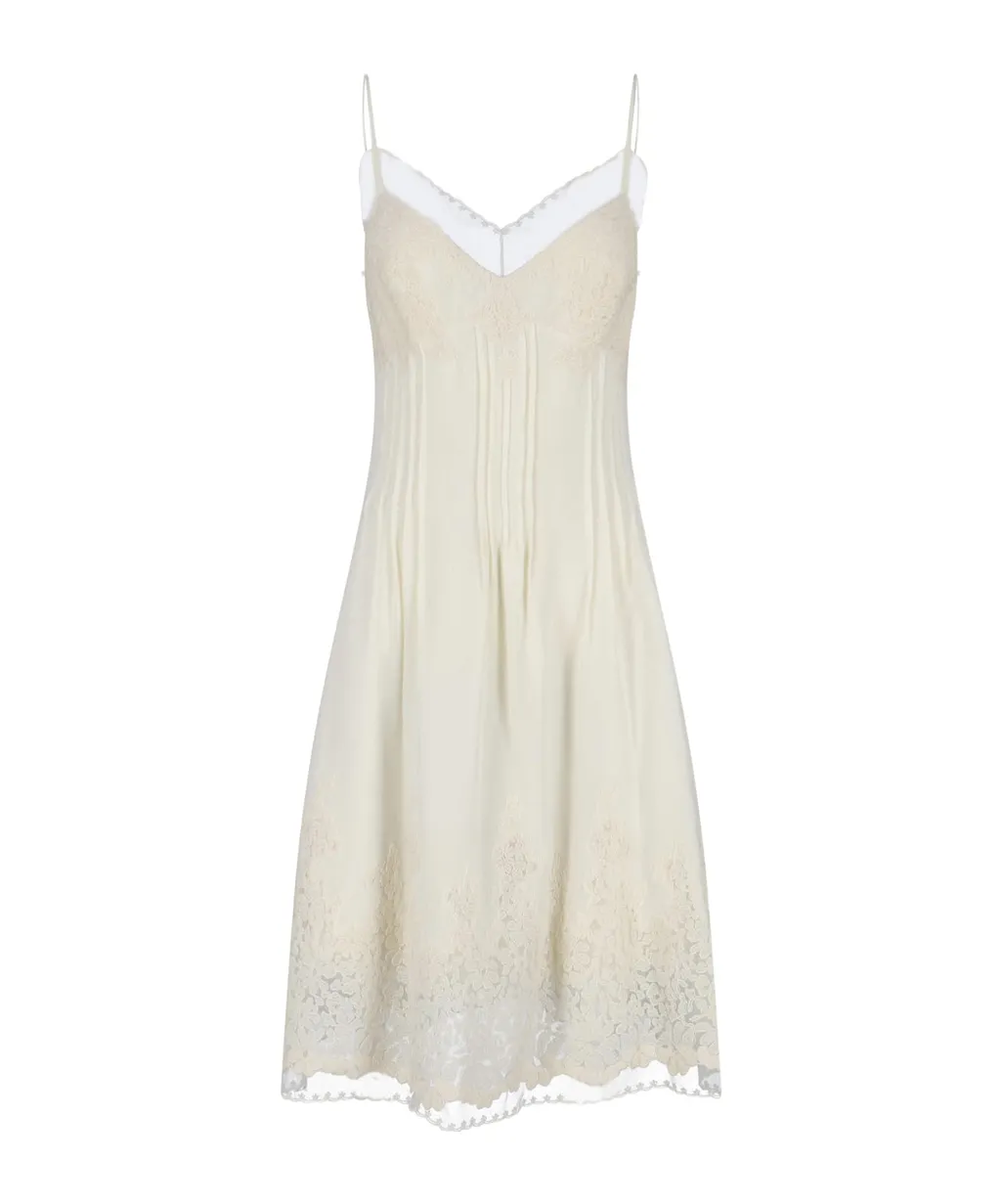 Ermanno Scervino Lace Trim Slip Dress