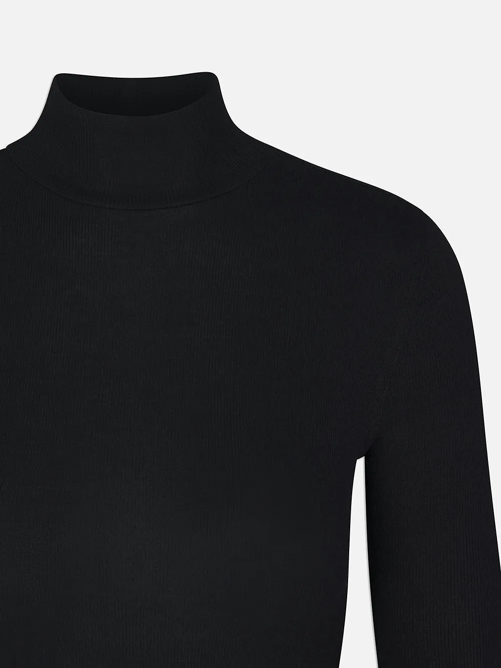 Ribbed High-Neck Top