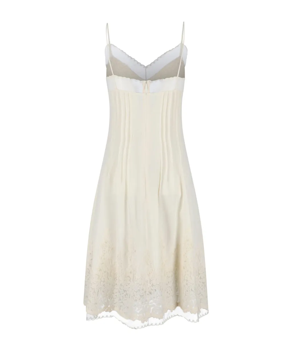 Ermanno Scervino Lace Trim Slip Dress