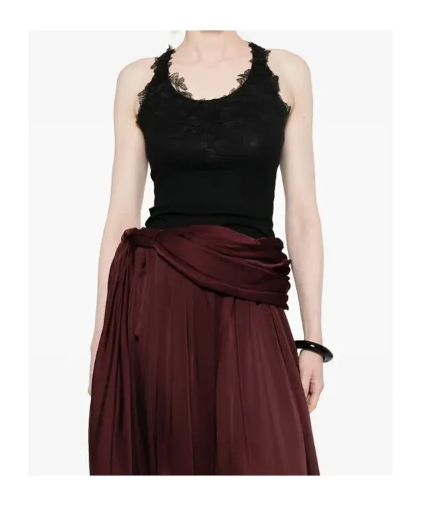 Ermanno Scervino Lace Trim Tank Top