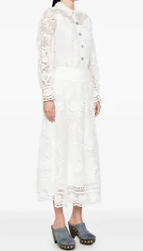 Eyelets Embroidered Skirt