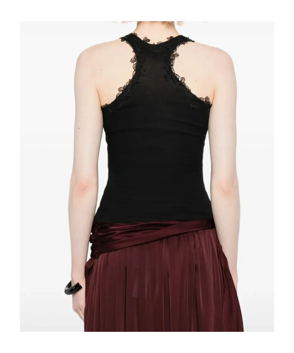 Ermanno Scervino Lace Trim Tank Top