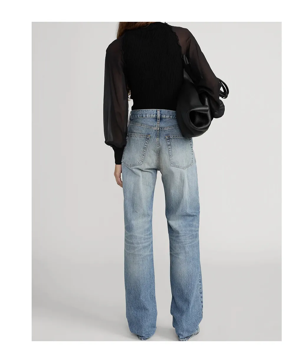 Frame The Sheer Sleeve Top