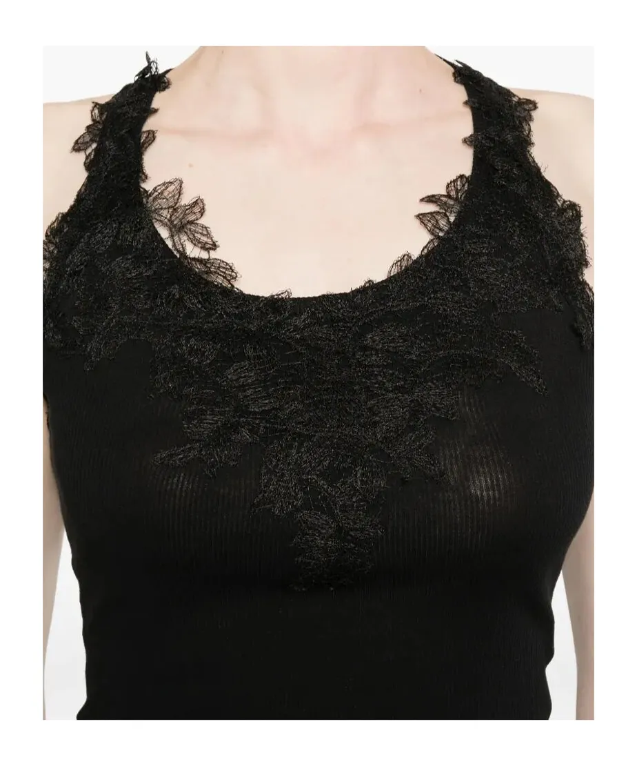 Ermanno Scervino Lace Trim Tank Top