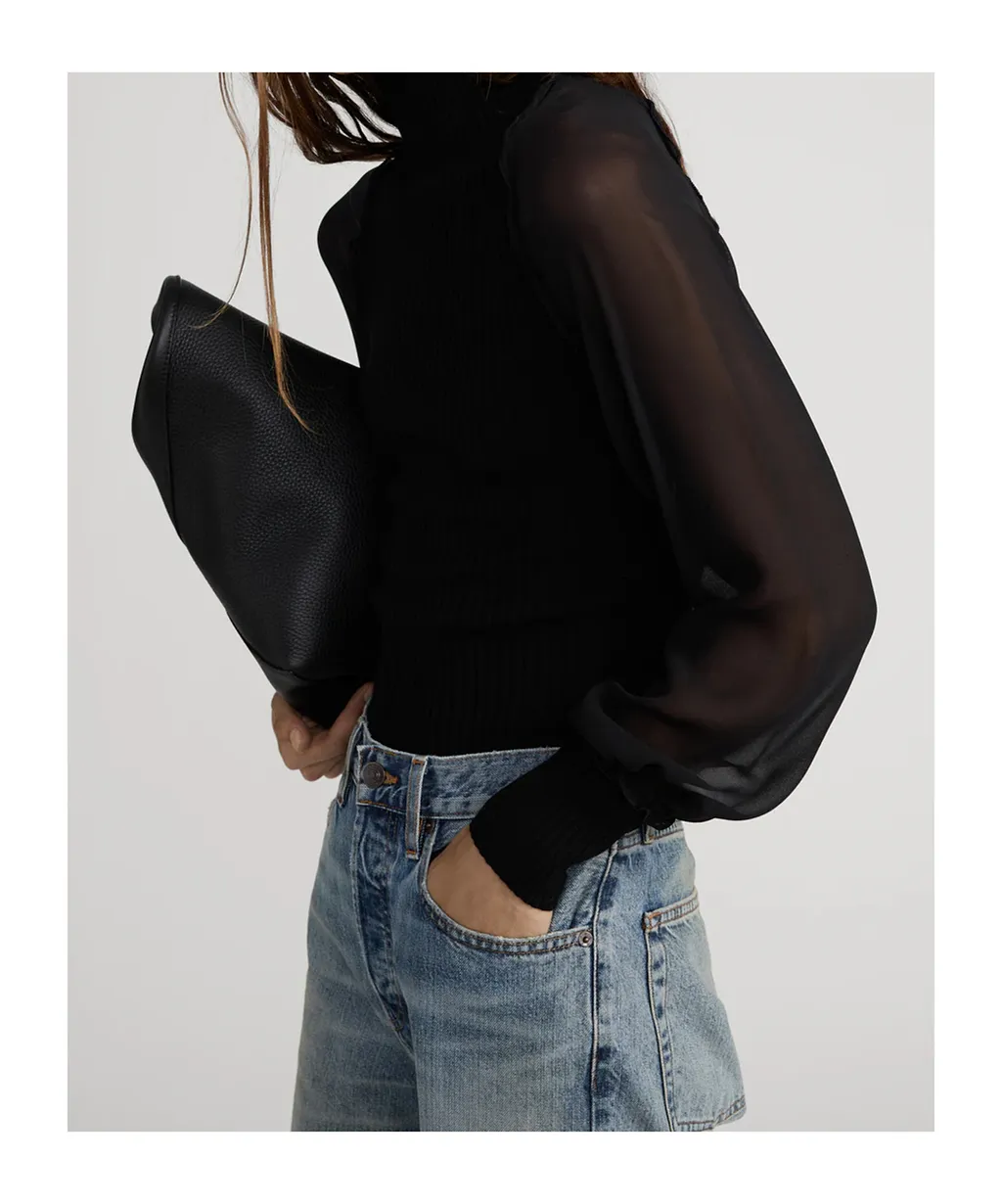 Frame The Sheer Sleeve Top