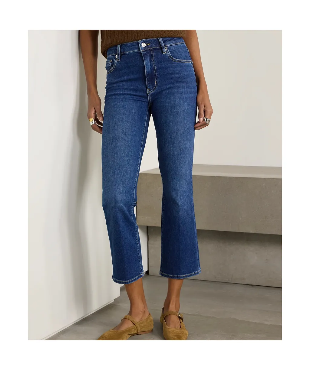 Reboot Crop Stretch High-Waisted Flared Jeans