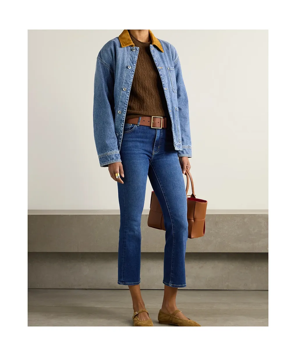 Reboot Crop Stretch High-Waisted Flared Jeans