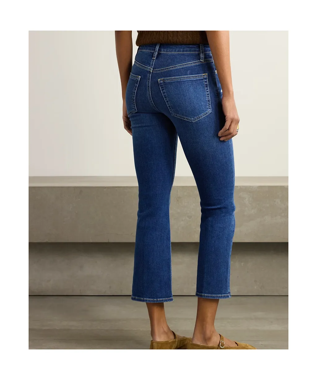 Reboot Crop Stretch High-Waisted Flared Jeans