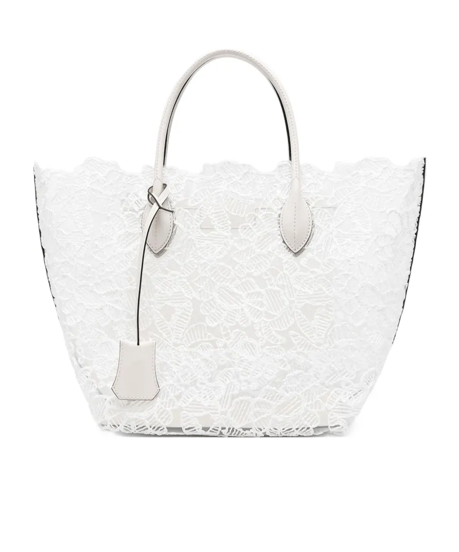 Lace Handle Tote Bag