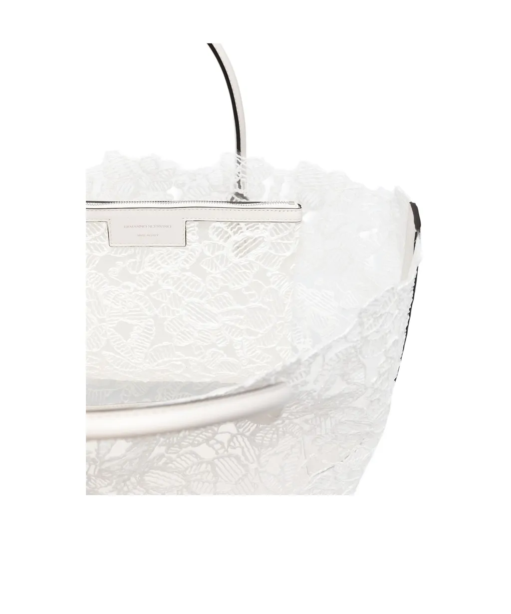 Lace Handle Tote Bag