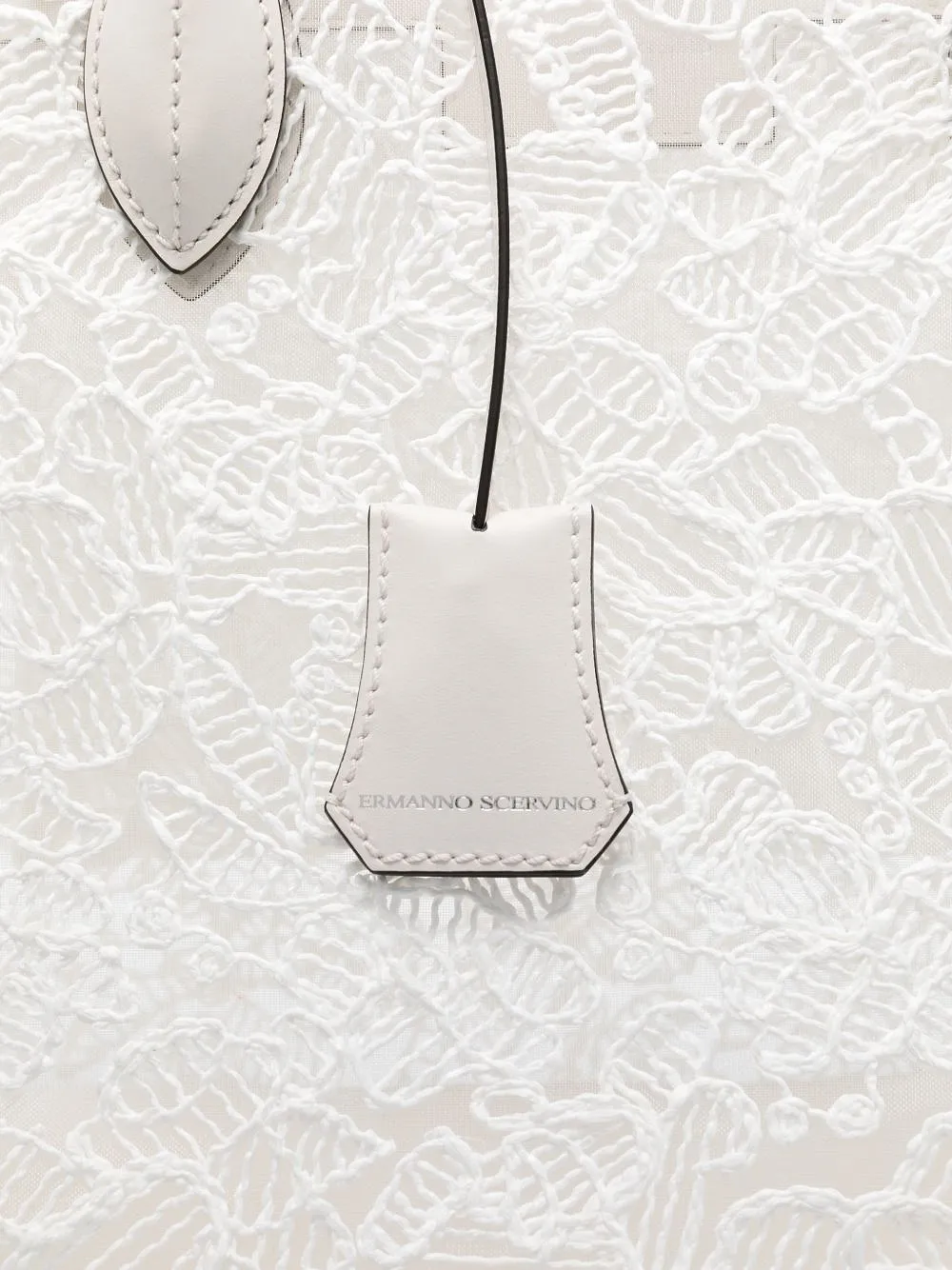Lace Handle Tote Bag